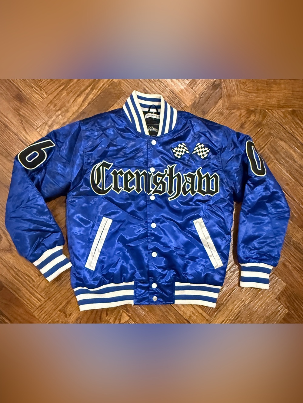 Headgear Classics Nipsey Hussle Victory Lap 2018  Satin Bomber Jacket S Blue